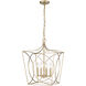 Tracy 4 Light 15.87 inch Painted Modern Gold Indoor Pendant Ceiling Light